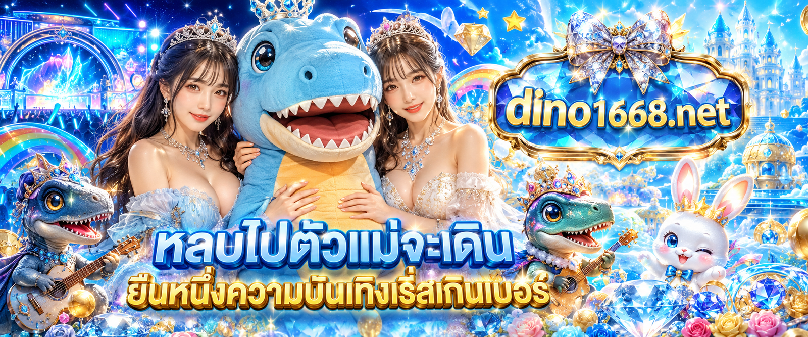 แบนเนอร์ระบบเกมออนไลน์ตัวมารดา หลบไปตัวแม่จะเดิน ยืนหนึ่งความบันเทิงเริ่สเกินเบอร์ กับ DINO1668